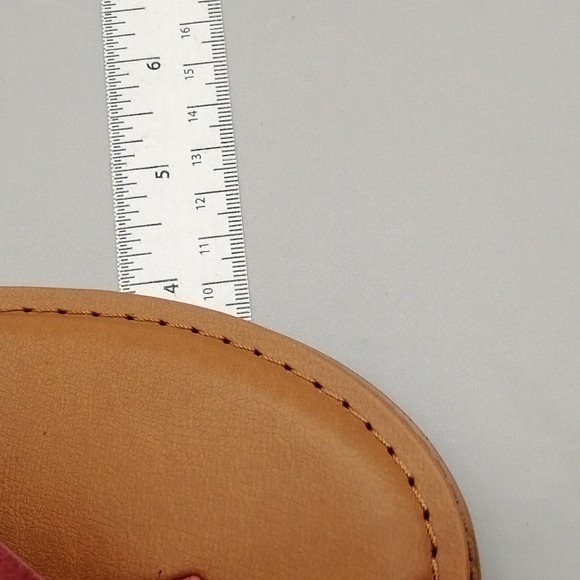 Zodiac Shoes Womens Gaida Red 9.5 Leather Thong Sandal Toe Loop Comfort Chic NEW - Picture 3 of 10